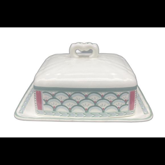 VTG MIKASA Country Classics Covered Butter Dish - Picture 1 of 8